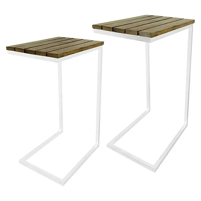 Mesa auxiliar Gaspard - L x An: 37 x 26 cm, Tablero de fibra de madera de densidad media (MDF) - Vista angular