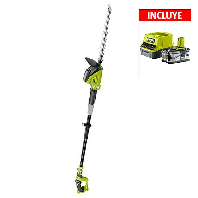 Ryobi ONE+ Cortasetos de batería OPT1845 - 18 V, Iones de litio, 4 Ah, 1 batería - Vista angular