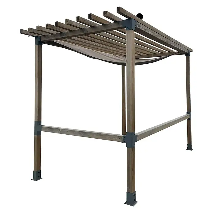 Steckverbinder - T-Stück mit 2 Enden, Geeignet für: Kanthölzer 9 x 9 cm, Stahl, Anthrazit - Diagonale Ansicht