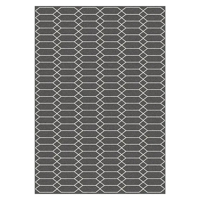 Alfombra Denmark - Negro/blanco, 230 x 160 cm, 100% polipropileno heat-set frisè