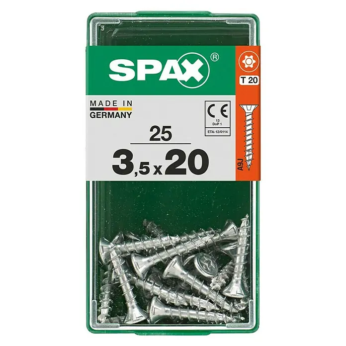 Spax Universalschraube T-Star plus - Ø x L: 3,5 x 12 mm, Vollgewinde, 25 Stk. - Vorderansicht