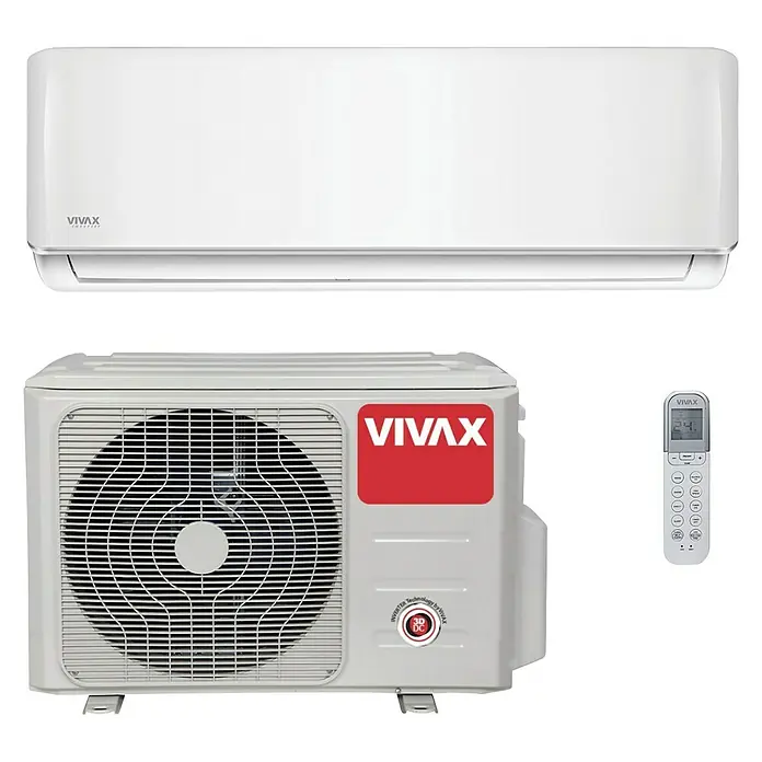 Vivax Inverterski klima-uređaj R+ Design ACP-09CH25AERI+ R32 - Maksimalni kapacitet hlađenja po uređaju u W: 2.600 W, Maksimalna snaga grijanja u W: 2.900 W, R32 - Pogled sprijeda