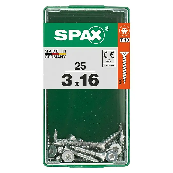 Spax Universalschraube T-Star plus - Ø x L: 3,5 x 12 mm, Vollgewinde, 25 Stk. - Vorderansicht