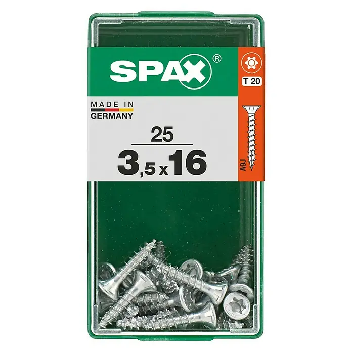 Spax Universalschraube T-Star plus - Ø x L: 3,5 x 12 mm, Vollgewinde, 25 Stk. - Vorderansicht