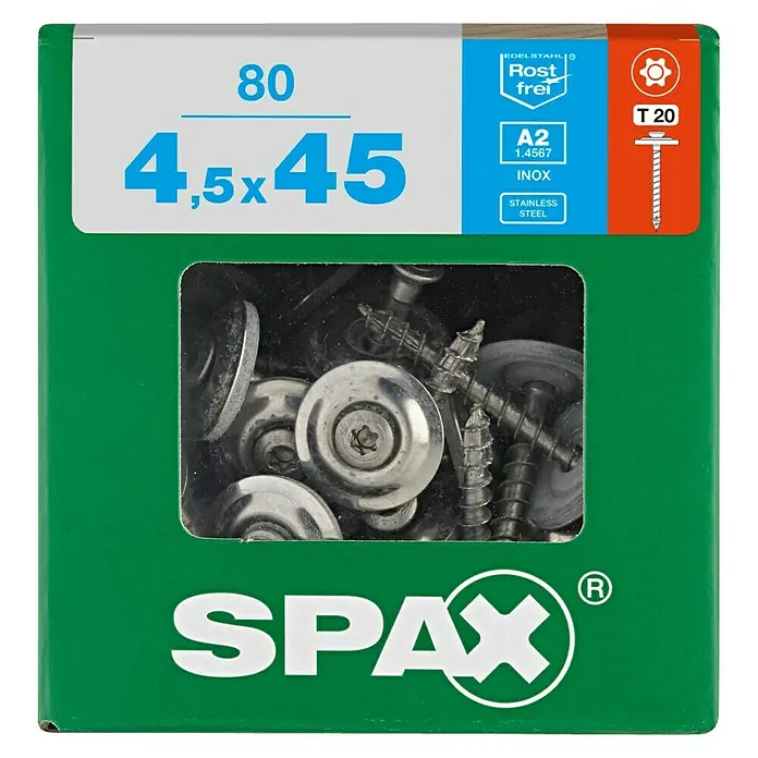 Spax Spenglerschraube T-Star plus - Ø x L: 4,5 x 35 mm, T-Star plus, 15 Stk. - Vorderansicht
