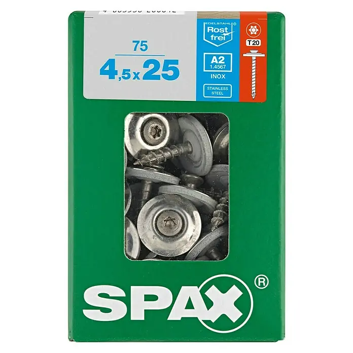 Spax Spenglerschraube T-Star plus - Ø x L: 4,5 x 35 mm, T-Star plus, 15 Stk. - Vorderansicht