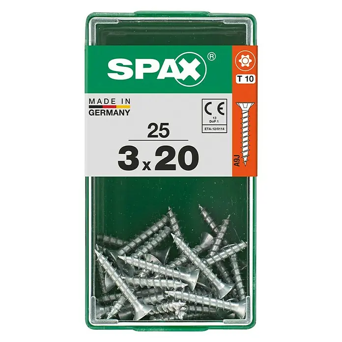 Spax Universalschraube T-Star plus - Ø x L: 3,5 x 12 mm, Vollgewinde, 25 Stk. - Vorderansicht