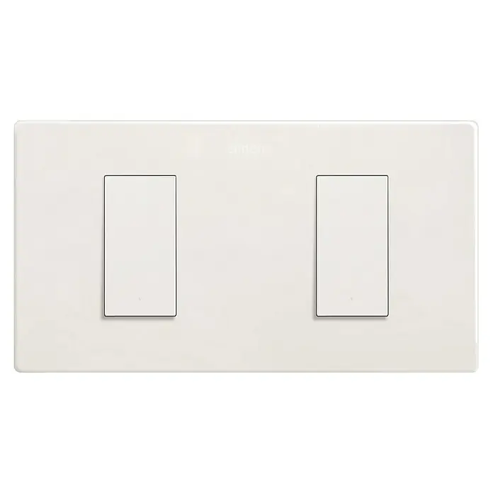 Simon 270 Interruptor/Conmutador doble - Blanco, 10 AX, En pared - Vista frontal