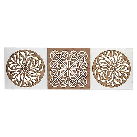 Cuadro de madera Mandala acero