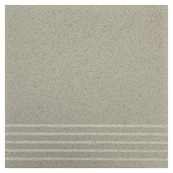 Stufen- & Abdeckplatte Cefalu - 30 x 30 cm, Grau, Matt - Draufsicht