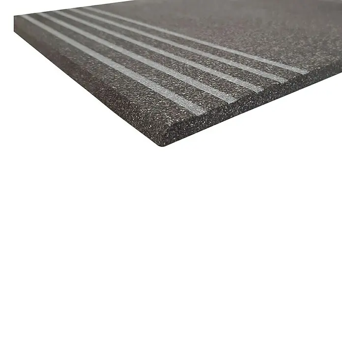 Stufen- & Abdeckplatte Elba - 30 x 30 cm, Anthrazit, Matt - Detailaufnahme