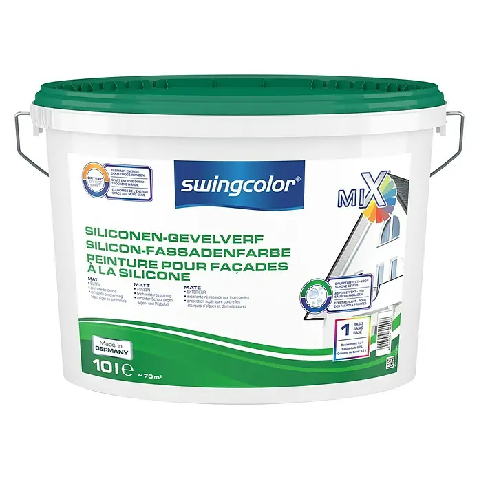 swingcolor Mix Siliconen gevelverf - Mengkleur basis, 10 l, Mat - Vooraanzicht