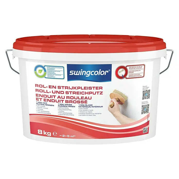 swingcolor Rol- en strijkpleister - 8 kg, Wit - Vooraanzicht