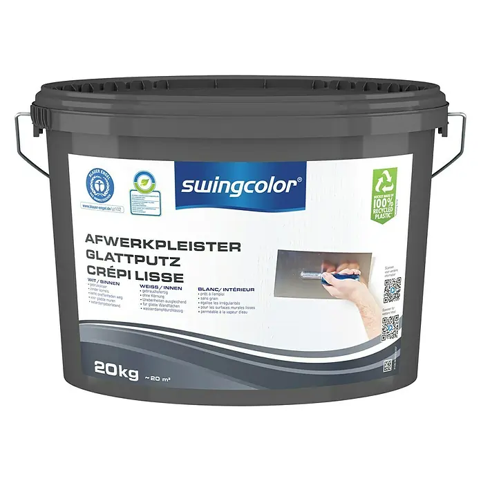 swingcolor Afwerkpleister - Wit, 20 kg - Vooraanzicht