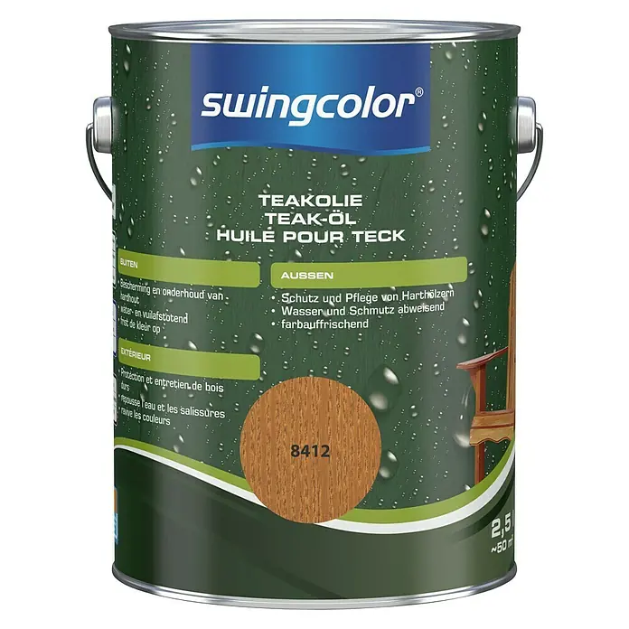 swingcolor Teakolie - 2,5 l, Teak - Vooraanzicht