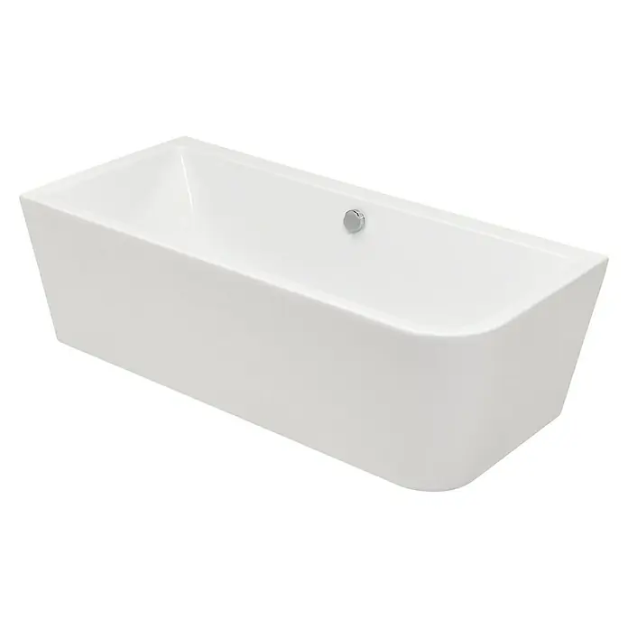 Camargue Freistehende Badewanne Buena Vista - 180 x 80 cm, Linksseitig, Sanitäracryl, Weiß - Diagonale Ansicht