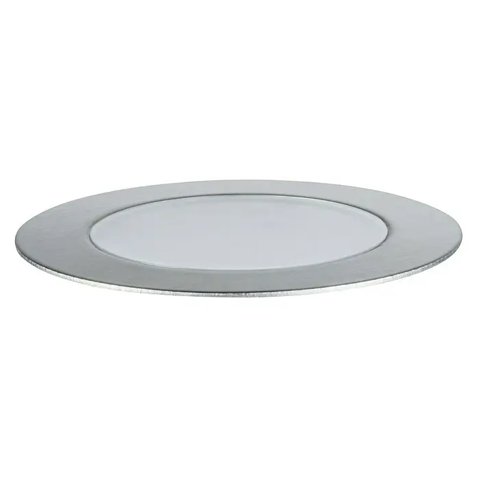 Paulmann Plug & Shine LED-Gartenspot Floor Eco - 1,3 W, Durchmesser: 7 cm, Silber, IP65, 24 V - Diagonale Ansicht