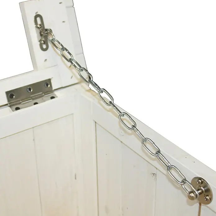 Leco Garten-Aufbewahrungsbox Vintage - 130 x 64 x 60 cm, Holz, Mintgrün - Detailaufnahme