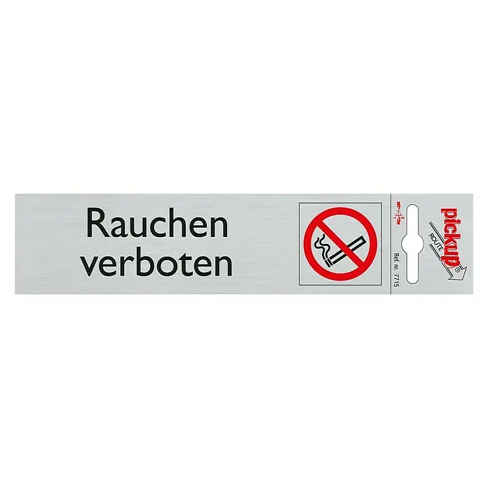 Pickup Aufkleber - Motiv: Rauchverbot, L x B: 165 x 44 mm - Draufsicht