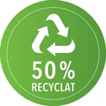 Produkt aus mind. 50 % Recyclat