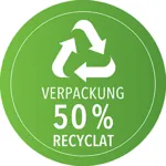 Verpackung aus mind. 50 % Recyclat