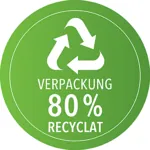 Verpackung aus mind. 80 % Recyclat