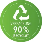 Verpackung aus mind. 90 % Recyclat