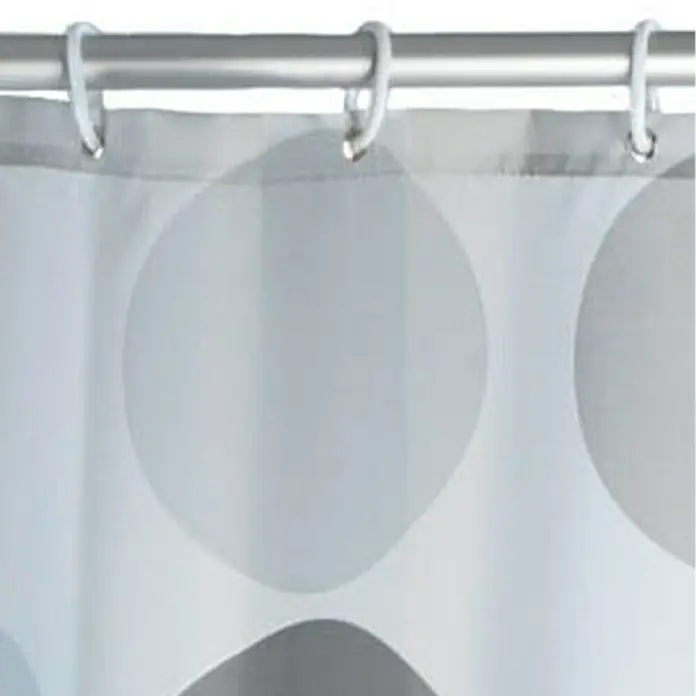 Wenko Duschvorhang Artdeco - Kreise, 180 x 200 cm - Detailaufnahme
