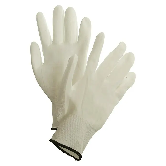 Mako Feinstrick-Handschuh 851010 - Größe: 10, Weiß - Vorderansicht