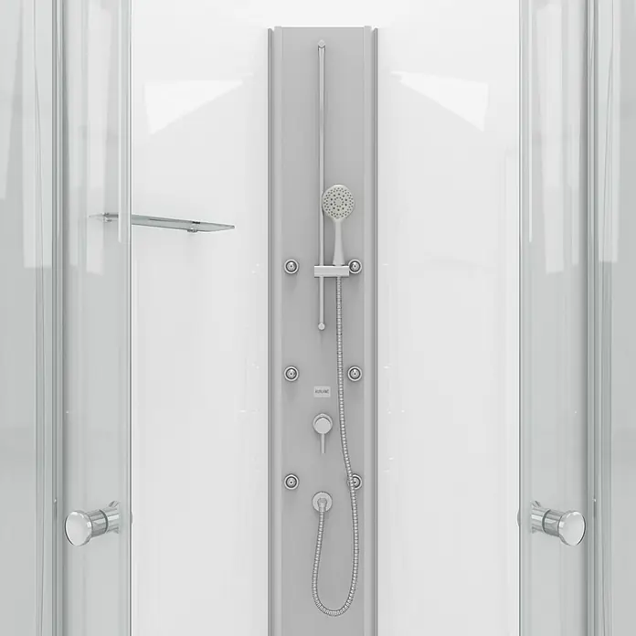 Designdusche White Ocean - 90 x 90 x 210 cm, Weiß - Detailaufnahme