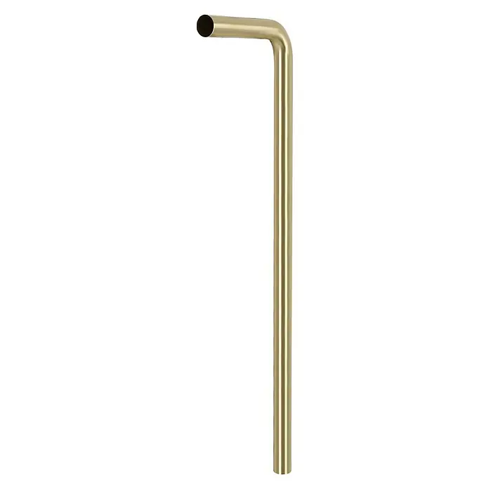 Differnz Vloerbuis - Buisdiameter: 32 mm, Lengte: 75 cm, Mat Goud - Diagonaal zicht