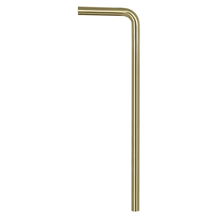 Differnz Vloerbuis - Buisdiameter: 32 mm, Lengte: 75 cm, Mat Goud - Vooraanzicht