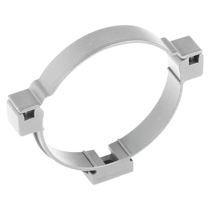 Dakota Abrazadera para bajante G-125 - Ø 80 mm, PVC, Gris, 4 ud.
