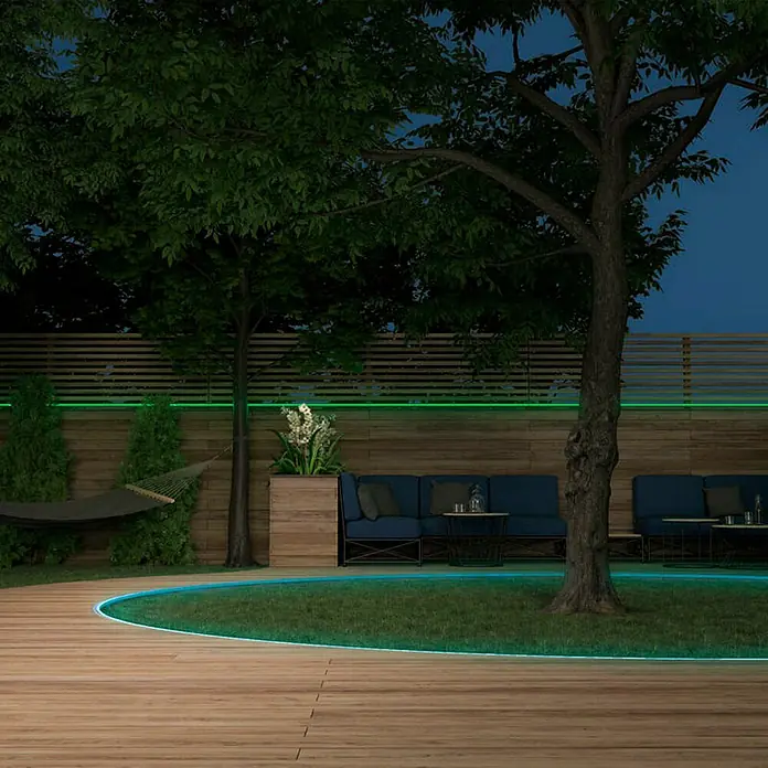 Müller-Licht Tint LED-Band Outdoor - Länge: 5 m, 36 W, 1.200 lm, Mehrfarbig - Stimmungsaufnahme