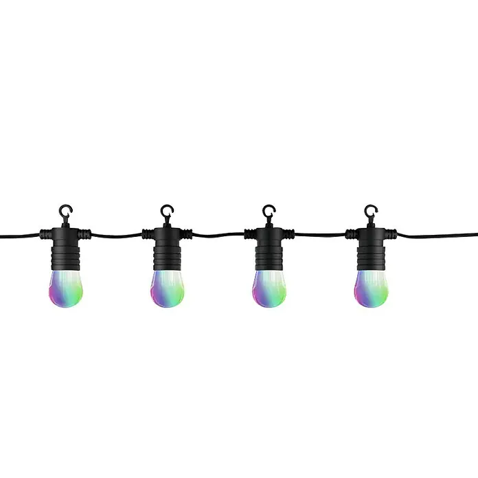 Müller-Licht Tint LED-Lichterkette Stella White+Color 12 Bulbs - 12,4 m, 5,5 W, Lichtfarbe: RGBW - Vorderansicht