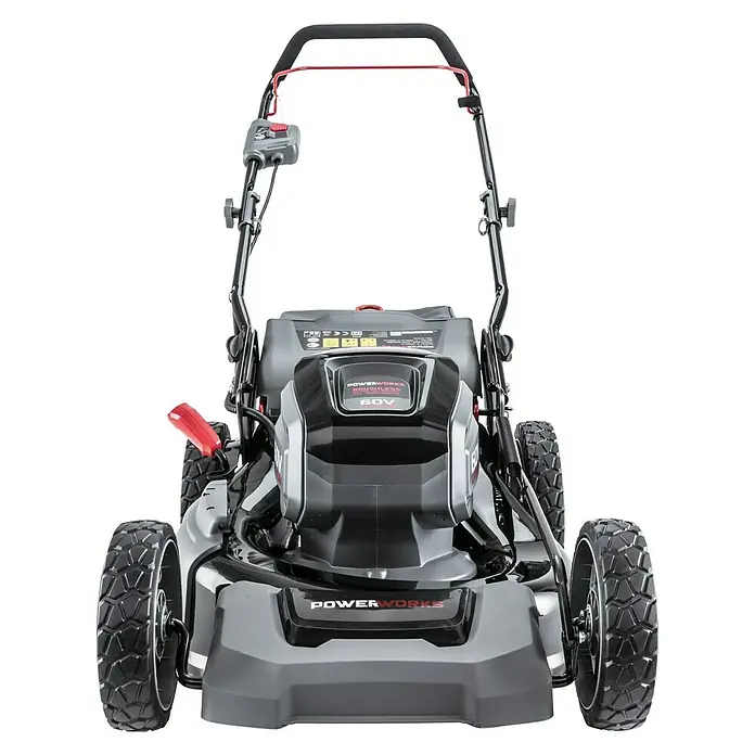 Powerworks Akumulatorska kosilica PD60LM46HPK4 - 60 V, 1 baterija, 4 Ah, Širina reza: 46 cm - Pogled sprijeda