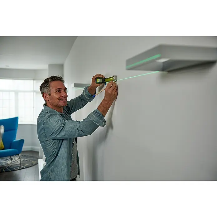 Ryobi ONE+ Kreuzlinienlaser 360° RB360GLL - Max. Arbeitsbereich: 25 m - Anwendungsbeispiel