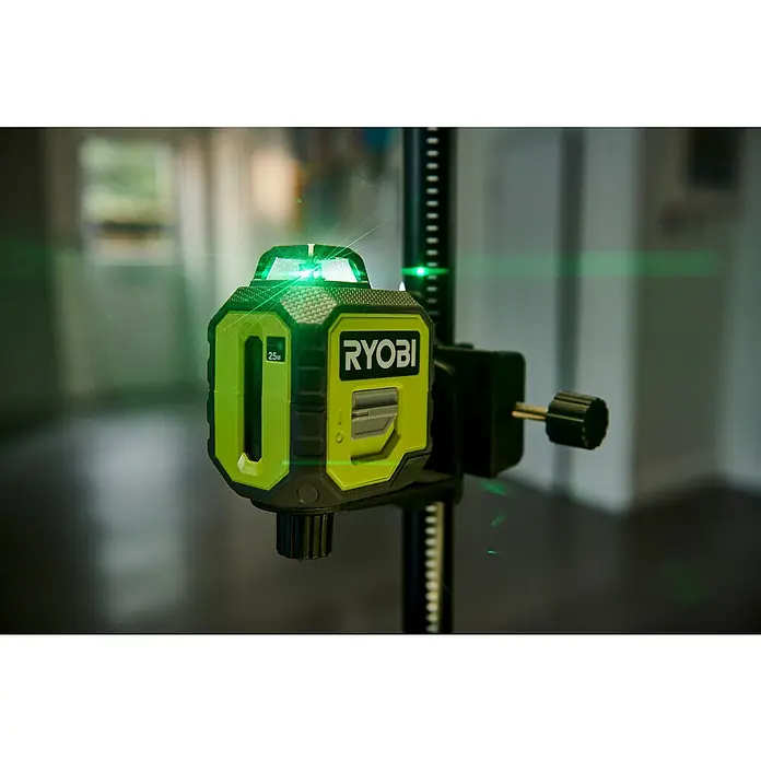 Ryobi ONE+ Kreuzlinienlaser 360° RB360GLL - Max. Arbeitsbereich: 25 m - Anwendungsbeispiel