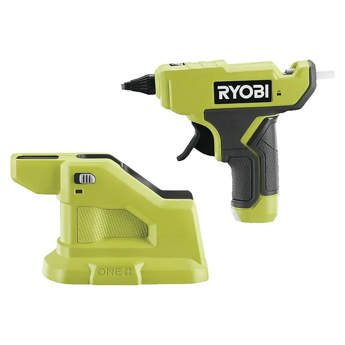 Ryobi ONE+ Akku-Heißklebepistole RGLM18-0 - 18 V, Ohne Akku, Durchmesser Klebepatrone: 7 mm - Linke Seitenansicht