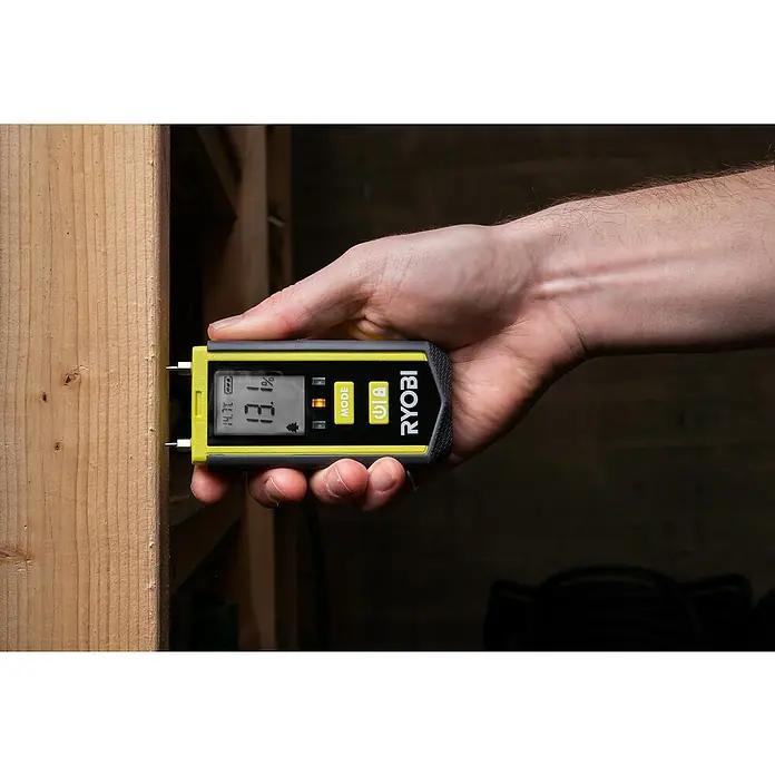 Ryobi Feuchtigkeitsmessgerät RBPINMM1 - Geeignet für: Baumaterialien/Holz - Anwendungsbeispiel