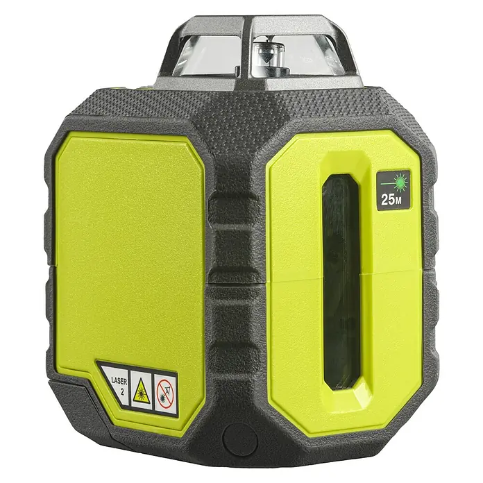 Ryobi ONE+ Kreuzlinienlaser 360° RB360GLL - Max. Arbeitsbereich: 25 m - Diagonale Ansicht