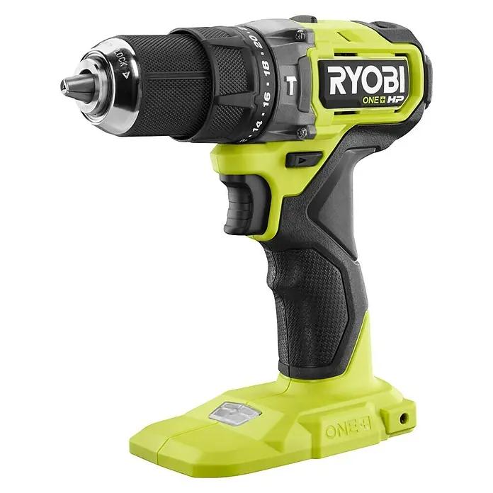 Ryobi ONE+ Akku-Schlagbohrschrauber-Set RPD18C-320S - 18 V, 2 Ah, 2 Akkus, Leerlaufdrehzahl: 0 U/min - 1.700 U/min - Diagonale Ansicht