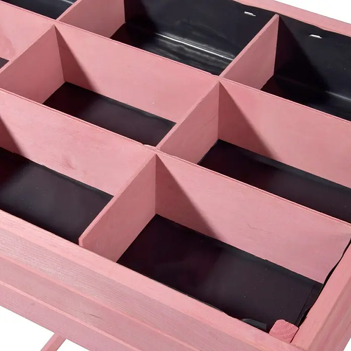 Dobar Kräuterhochbeet - 58 x 38 x 75 cm, Holz, Rosa - Detailaufnahme