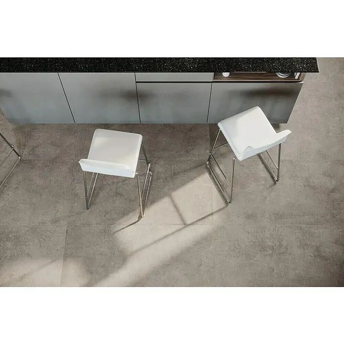 Feinsteinzeugfliese Draft - 60 x 120 cm, Grey, Matt - Stimmungsaufnahme