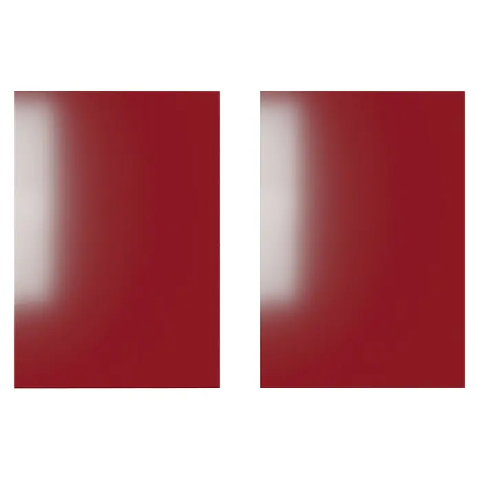 Top Elba Frontal mueble cocina - An x Al: 99,7 x 17,3 cm, Rojo brillo, 2 uds. - Vista frontal