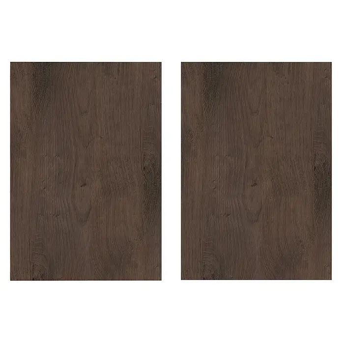 Top Elba Frontal mueble cocina - An x Al: 89,7 x 17,3 cm, Roble marrón, 2 uds. - Vista frontal