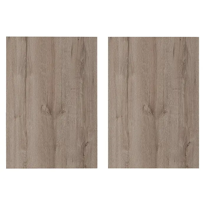 Top Elba Frontal mueble cocina - An x Al: 59,7 x 17,3 cm, Roble natural, 2 uds. - Vista frontal