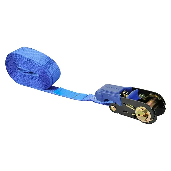 MasterLock Zurrgurt Eco - 5 m x 25 mm, 300 kg, Blau - Linke Seitenansicht