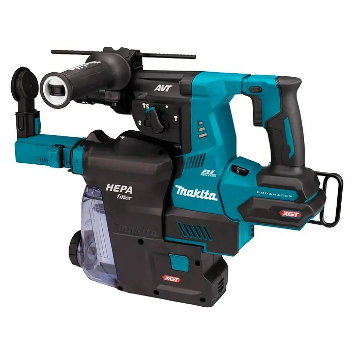 Makita Combihamer HR004GZ02 - Onbelast toerental: 0 tpm - 980 tpm, Slagkracht enkele slag: 2,8 J, Excl. accu - Diagonaal zicht