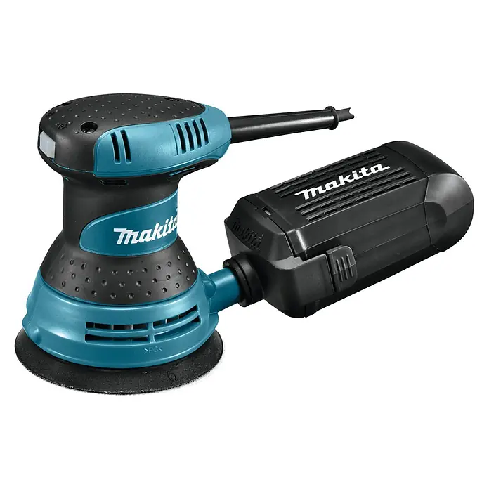 Makita Excenterschuurmachine BO5030K - 300 W, Diameter schuurplateau: 125 mm - Diagonaal zicht